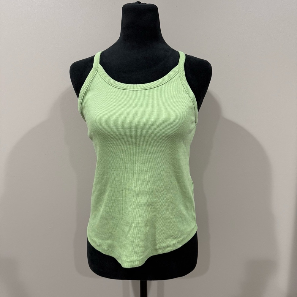 Madewell Light Green Ribbed Tank Top